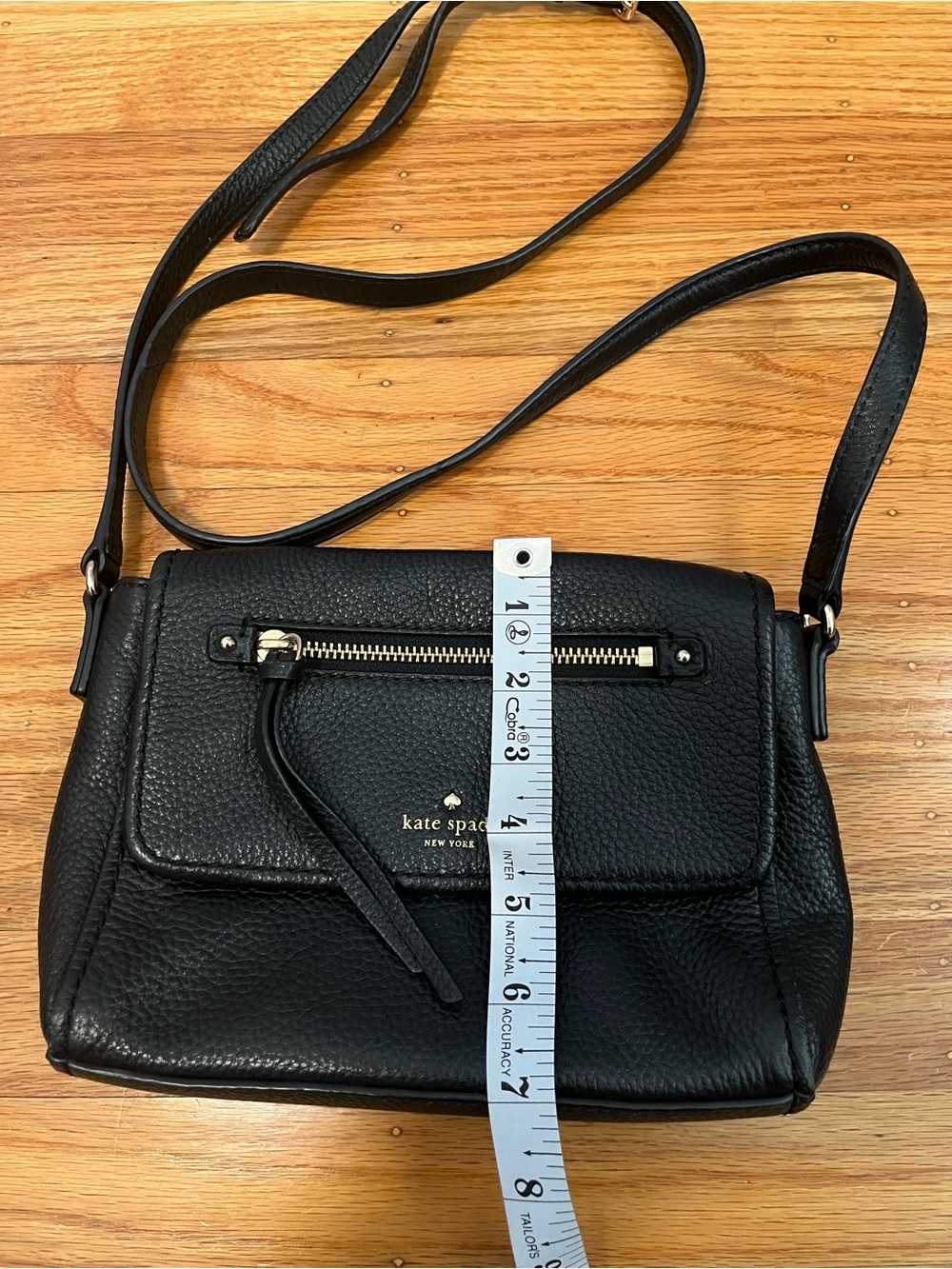 Kate Spade Black Pebbled Leather Crossbody Bag